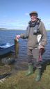 Jimmy MacLean with 6lbs 8 oz Trout from Loch Calder on 15th May 2015